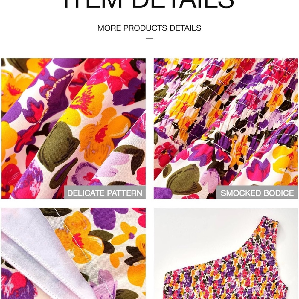 Floral One Shoulder Sundress - Picture 6 of 14